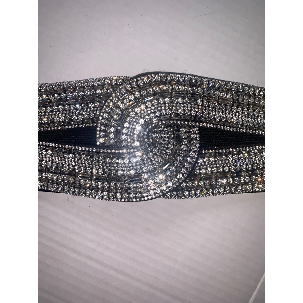 Women's Sparkle Rhinestone Elastic Embellished Belt - Picture 3 of 9